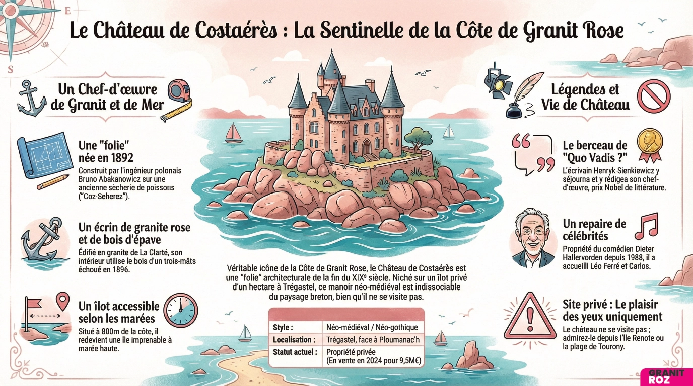 Fiche Château de Costaérès - Trégastel