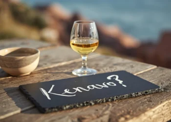 Ardoise avec le mot Kenavo, expression de la langue Bretonne.