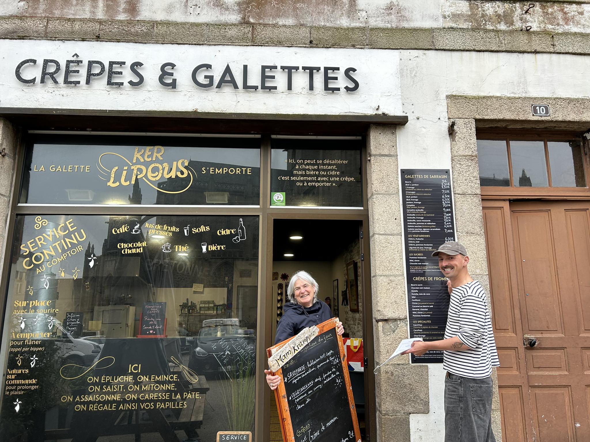 Ker Lipous, crêperie traditionnelle face à la cathédrale de Tréguier